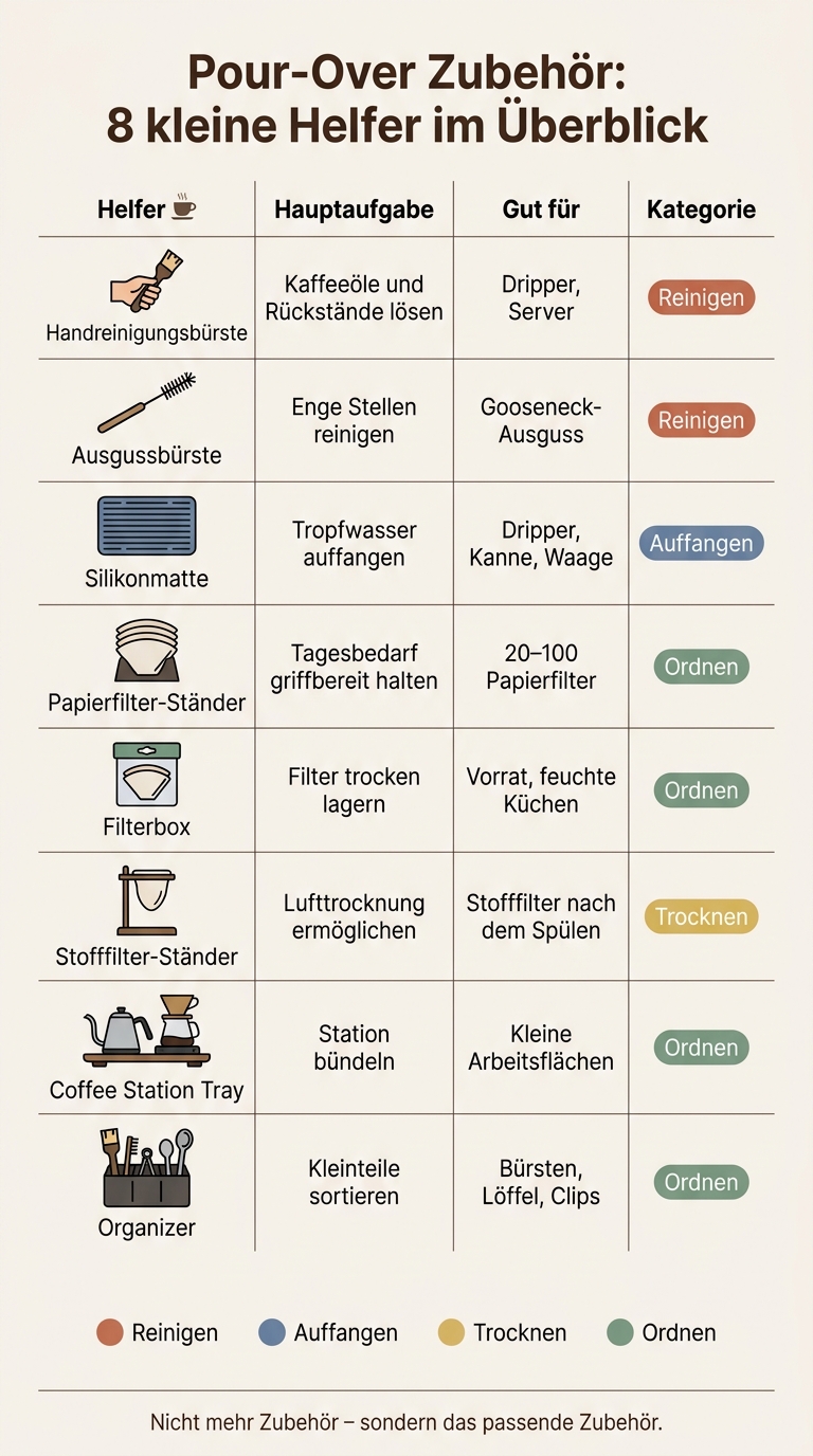 Pour-Over Zubehör: 8 kleine Helfer im Überblick