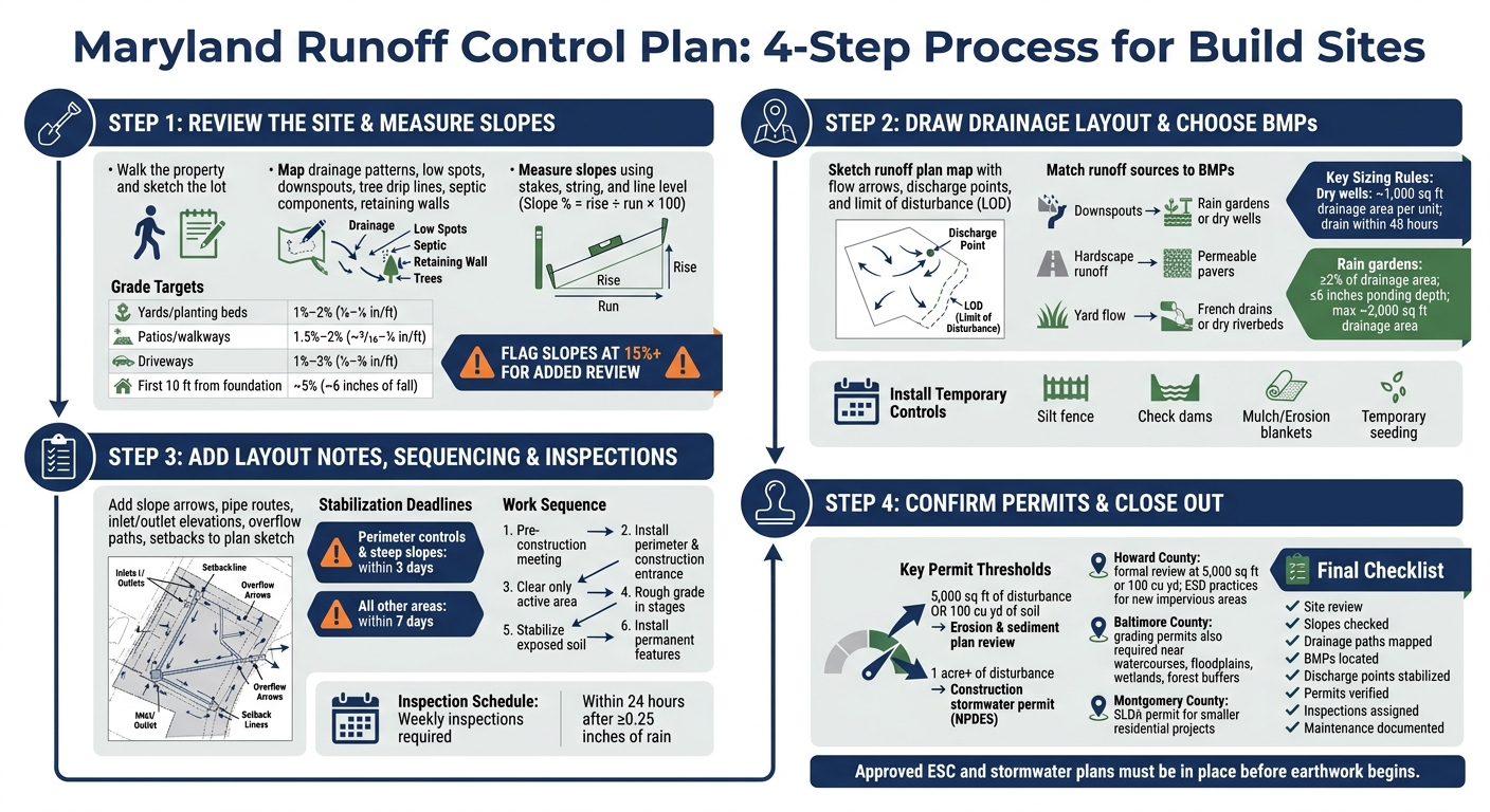Maryland Runoff Control Plan: 4-Step Process for Build Sites