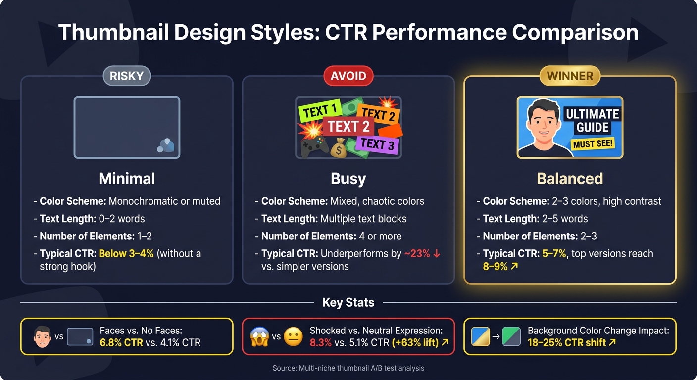 Thumbnail Design Styles: CTR Performance Comparison