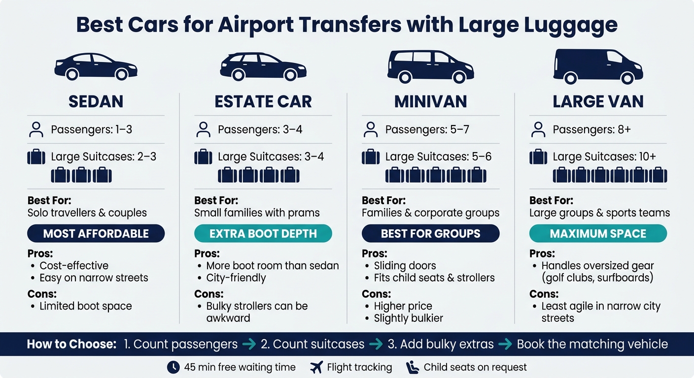 Best Cars for Airport Transfers: Capacity & Luggage Guide