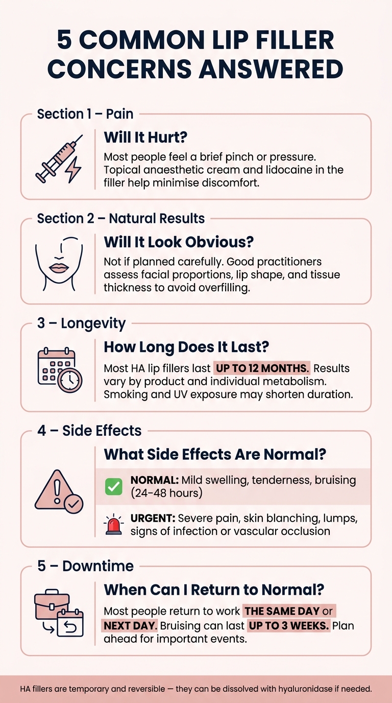5 Common Lip Filler Concerns: Quick Answer Guide