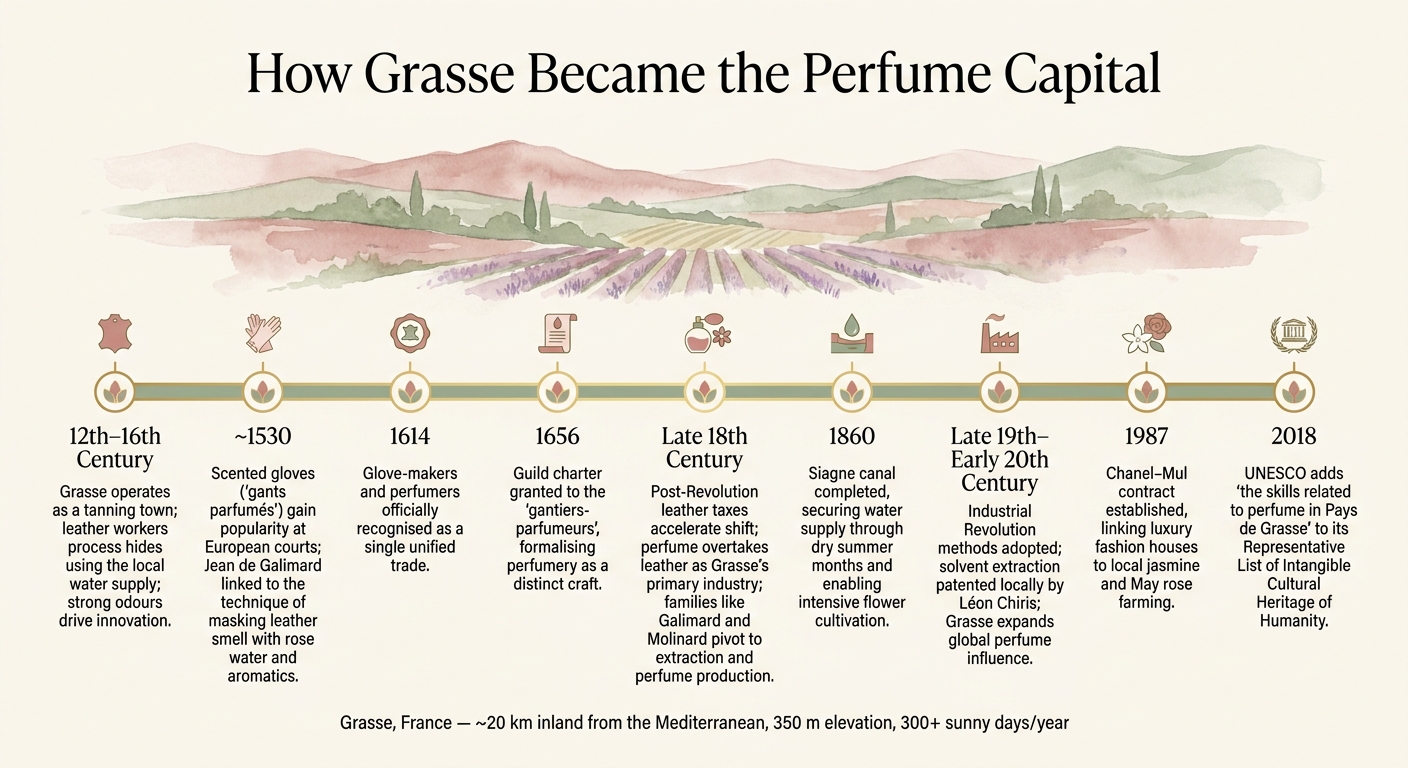 How Grasse Became the Perfume Capital: A Timeline