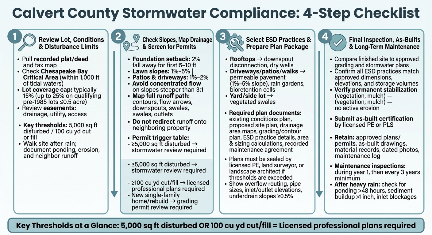 Calvert County Stormwater Compliance: 4-Step Checklist