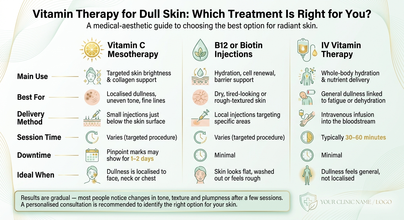 Vitamin Therapy for Dull Skin: Which Treatment Is Right for You?