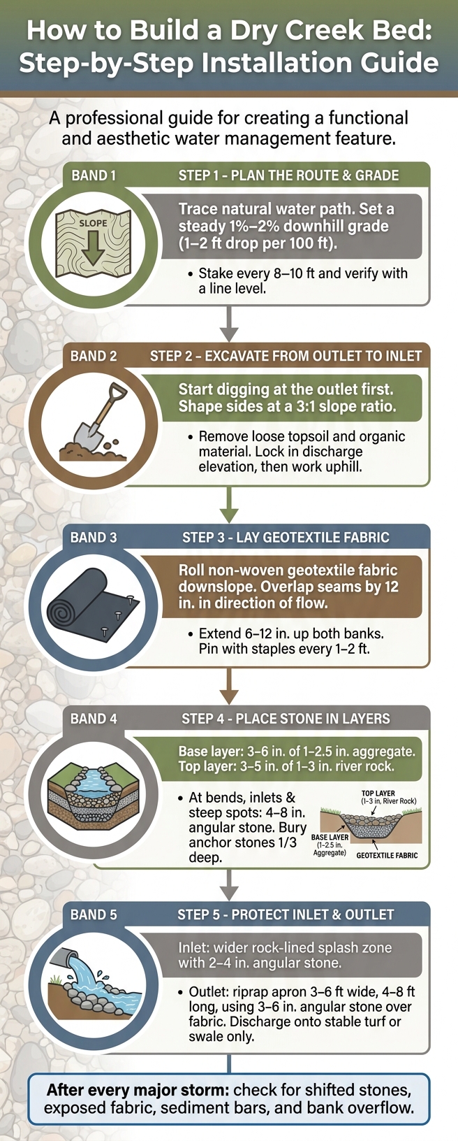 How to Build a Dry Creek Bed: Step-by-Step Installation Guide
