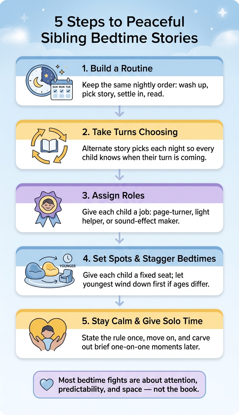 5 Steps to Peaceful Sibling Bedtime Stories