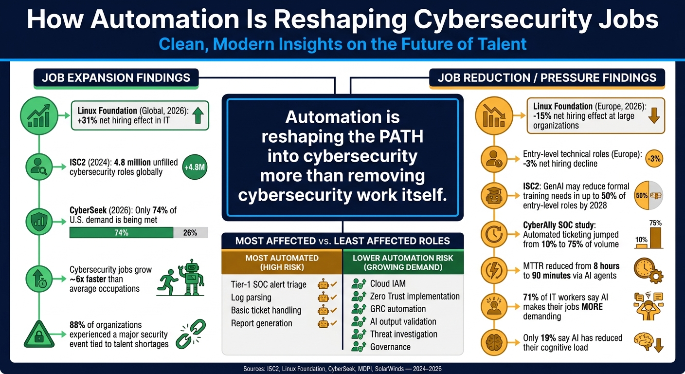 Cybersecurity Jobs vs. Automation: What the Data Really Shows