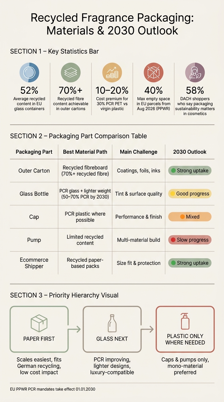 Recycled Packaging in Fragrance: Materials, Scale & 2030 Outlook