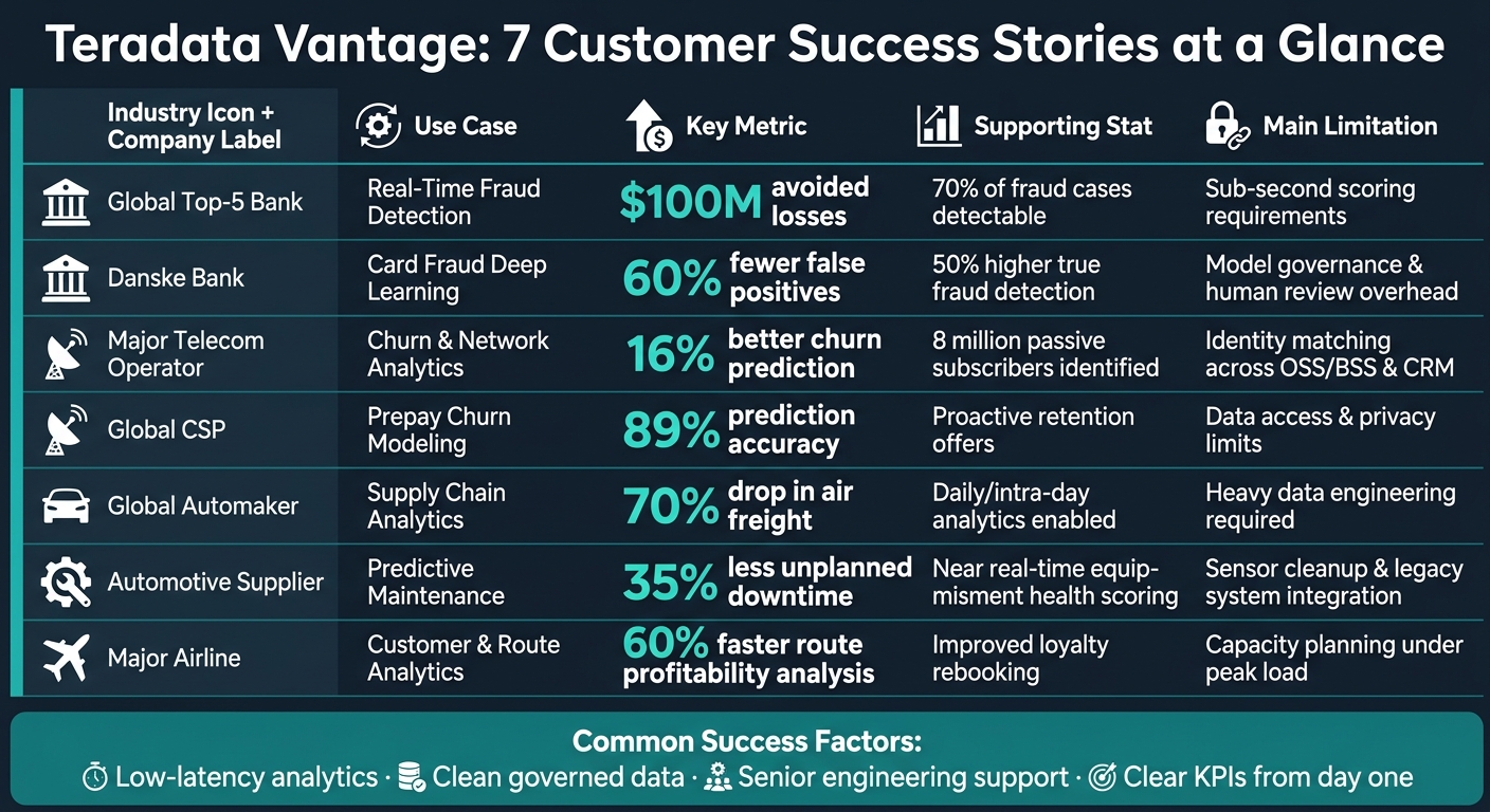Teradata Vantage: 7 Customer Success Stories by Industry & Results