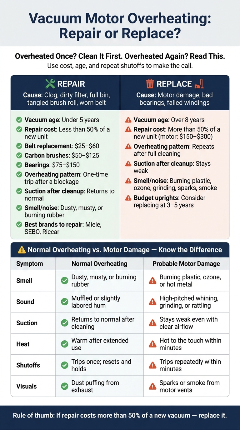 Vacuum Motor Overheating: Repair vs. Replace Decision Guide