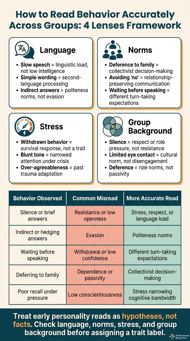 How to Read Behavior Accurately Across Groups: 4 Lenses Framework
