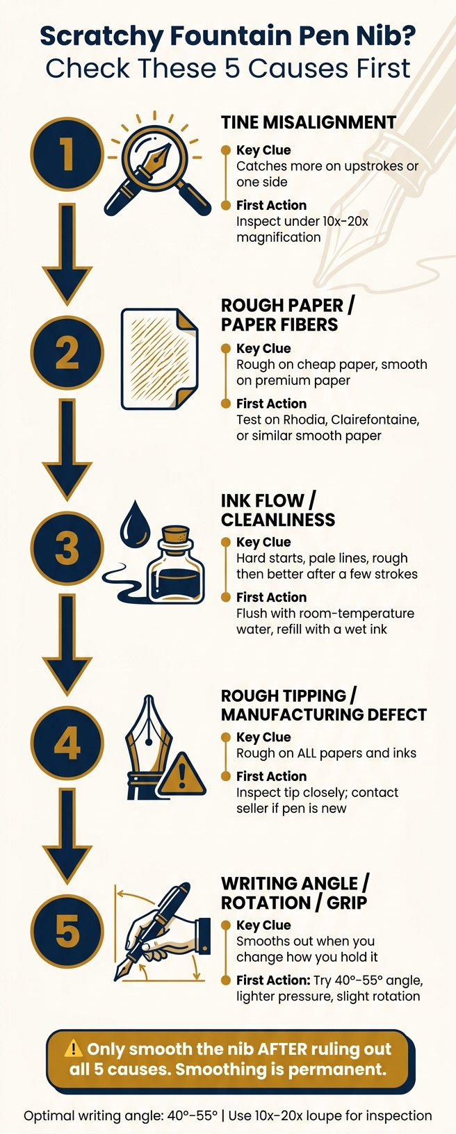 Scratchy Fountain Pen Nib? Check These 5 Causes First