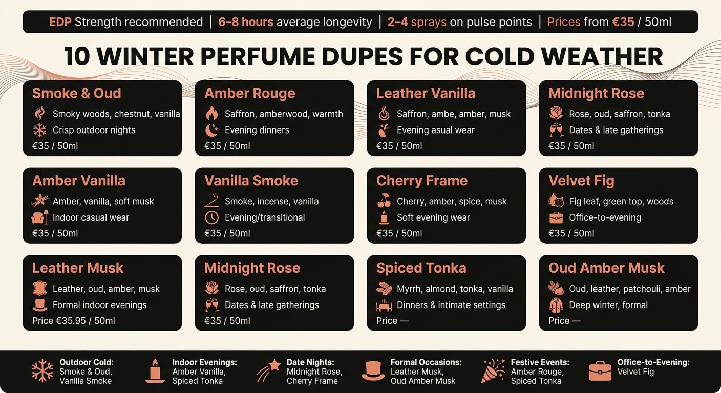 10 Winter Perfume Dupes: Quick Comparison Guide