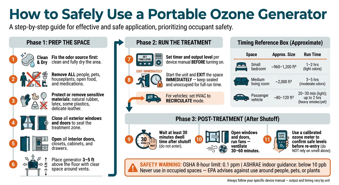 How to Safely Use a Portable Ozone Generator: Step-by-Step Guide