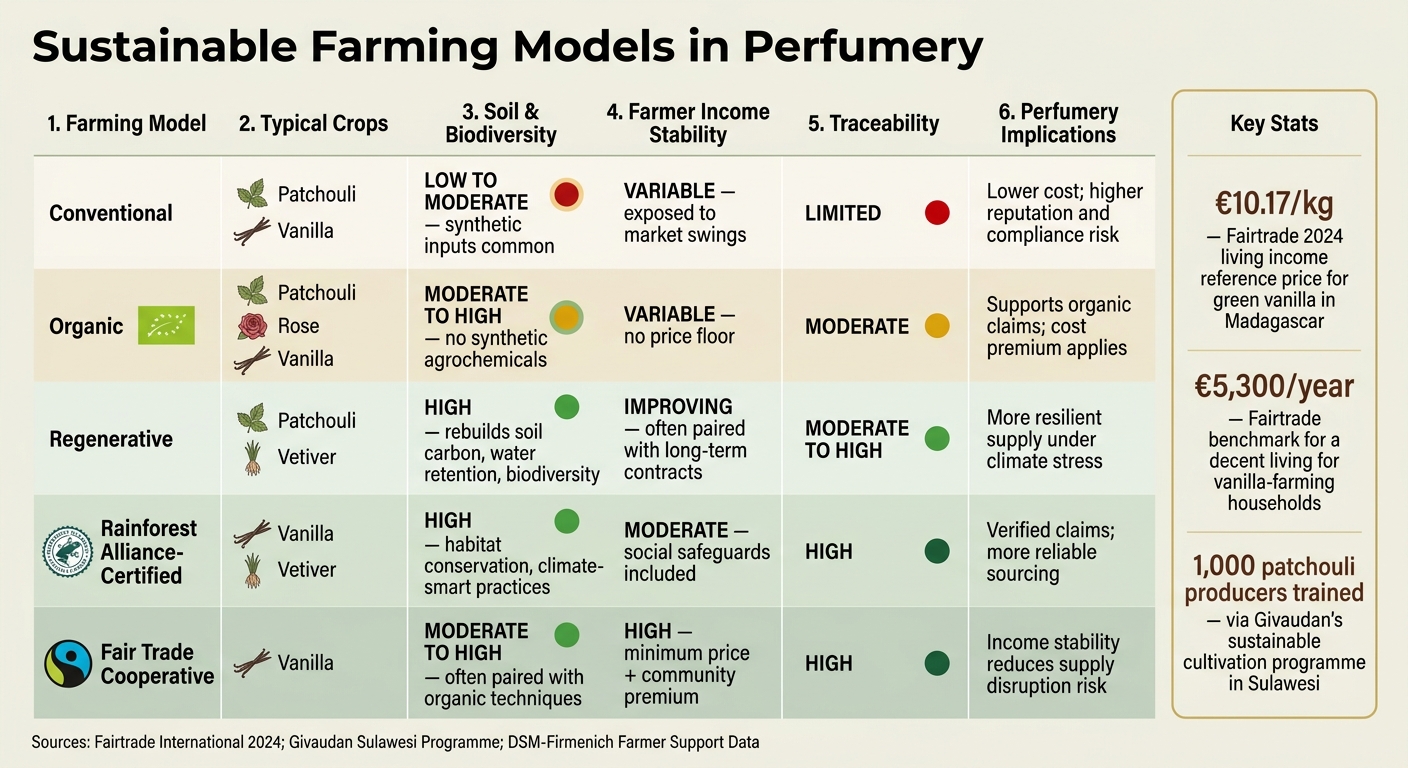 Sustainable Farming Models in Perfumery: A Side-by-Side Comparison