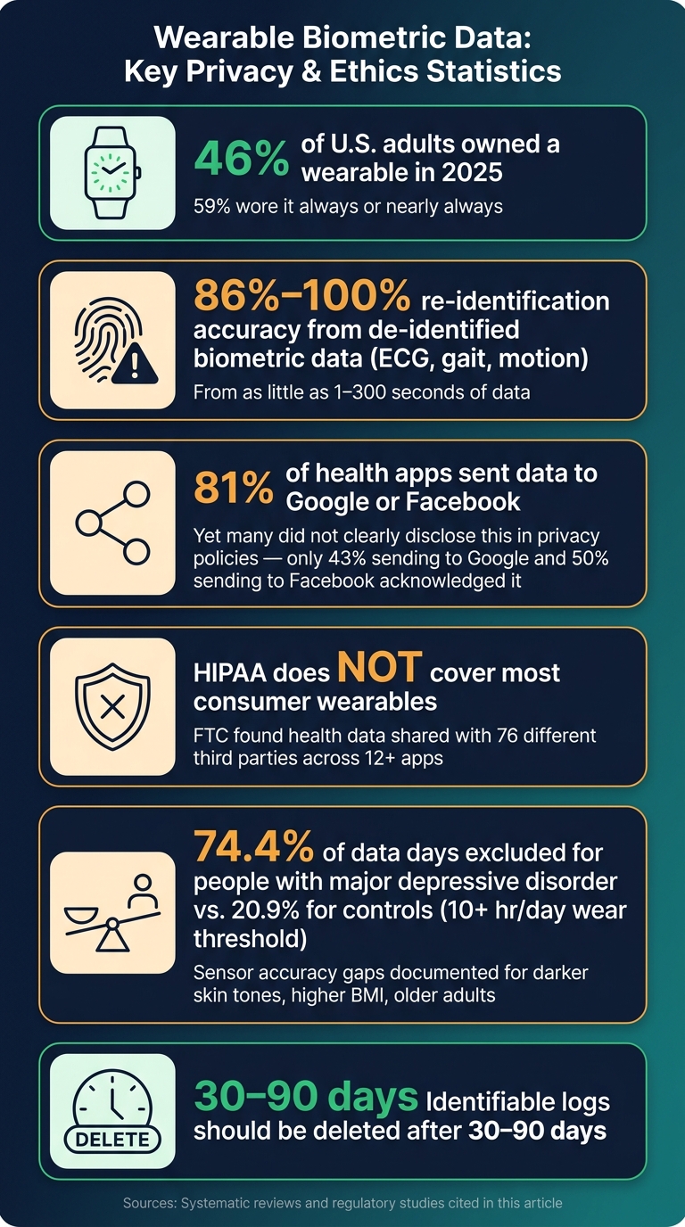 Wearable Biometric Data: Key Privacy & Ethics Statistics