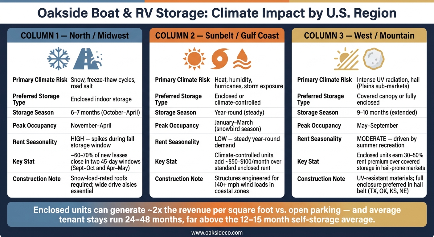 Boat & RV Storage: Climate Demand by U.S. Region