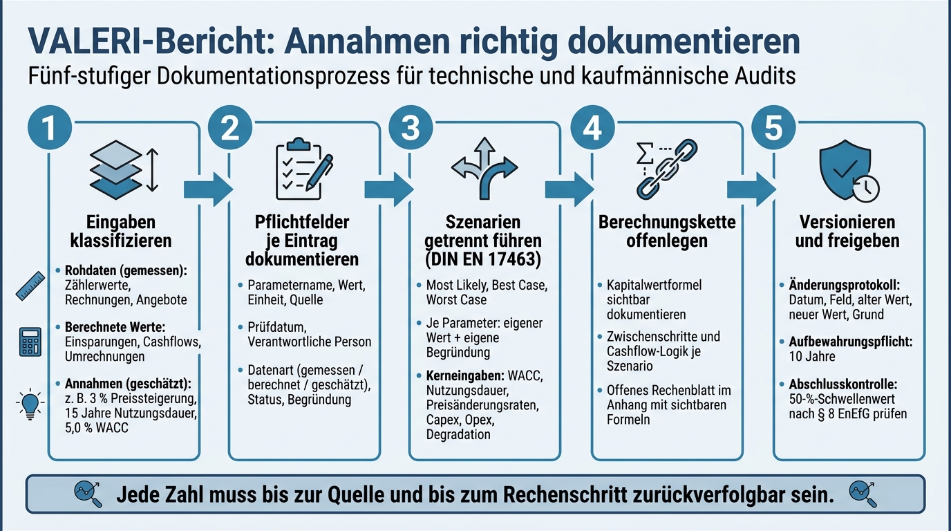 VALERI-Bericht: Annahmen sauber dokumentieren &ndash; 5 Schritte im &Uuml;berblick