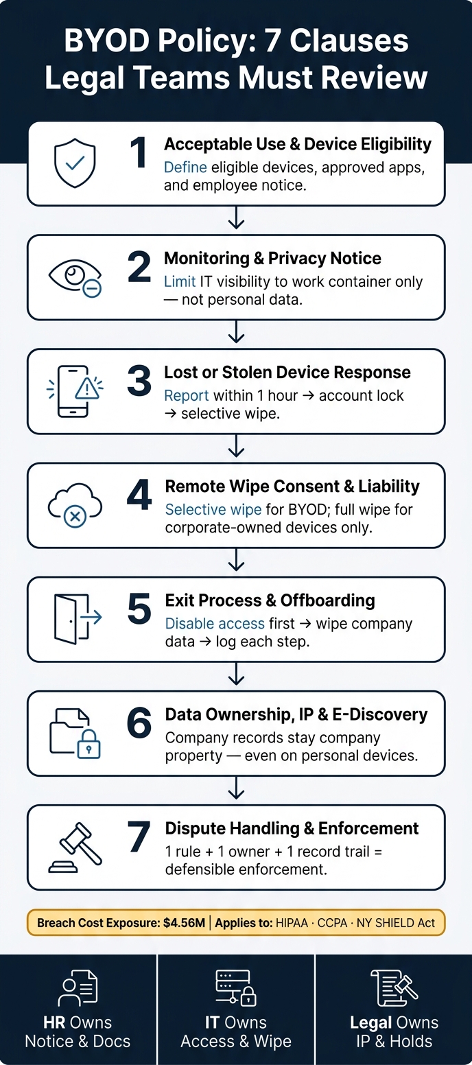 BYOD Policy: 7 Clauses Legal Teams Must Review