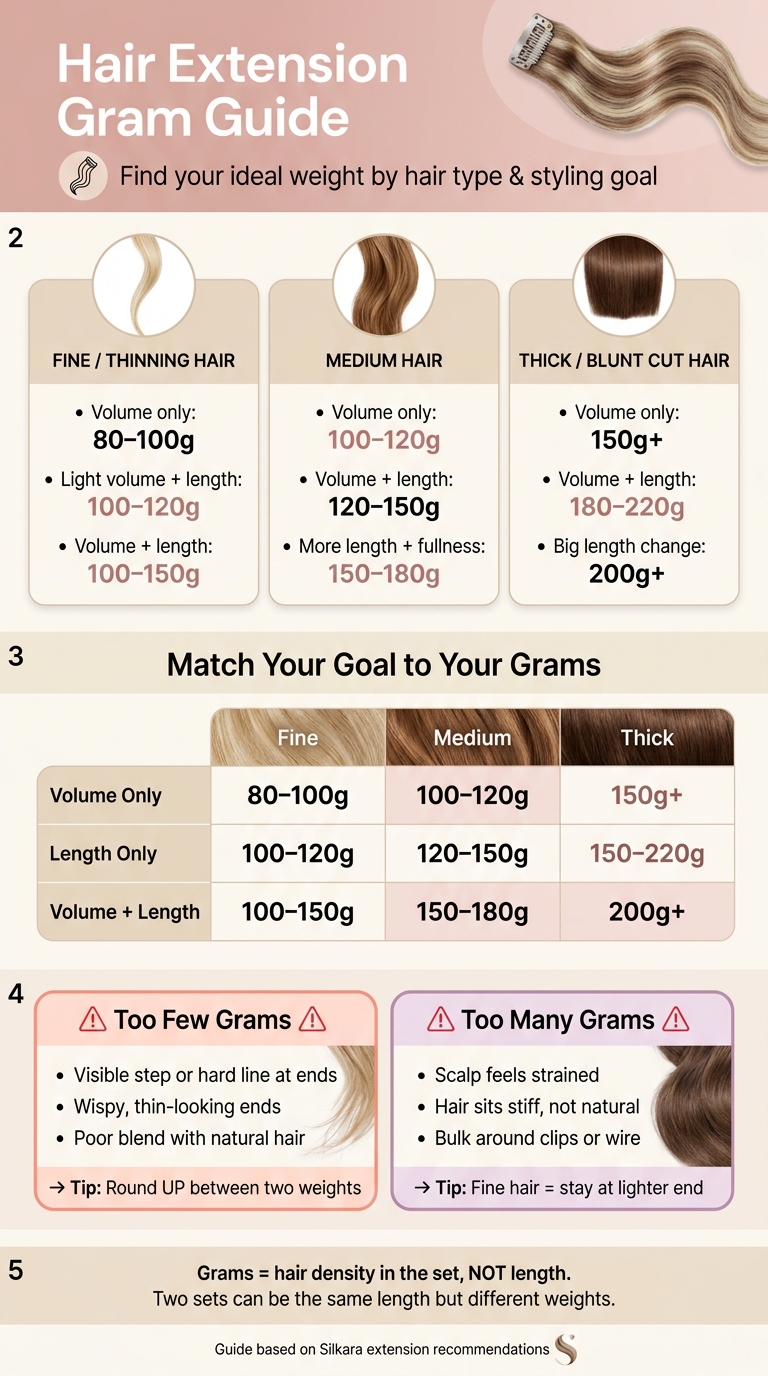 Hair Extension Grams Guide: How Much Do You Need by Hair Type & Goal?