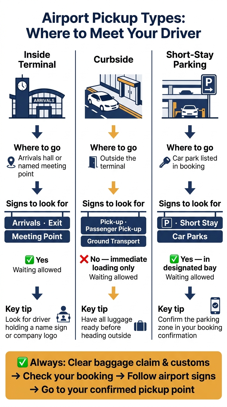 Airport Pickup Types: Where to Meet Your Driver
