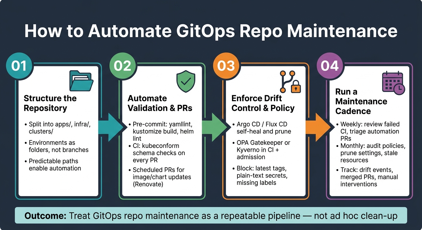 GitOps Repo Maintenance Automation: 4-Step Workflow