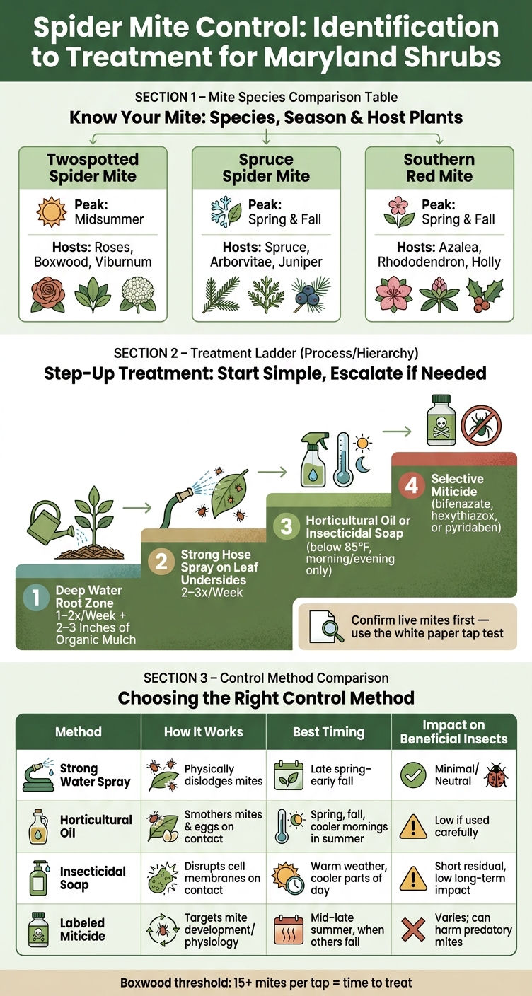 Spider Mite Types, Seasons & Treatment Guide for Maryland Shrubs