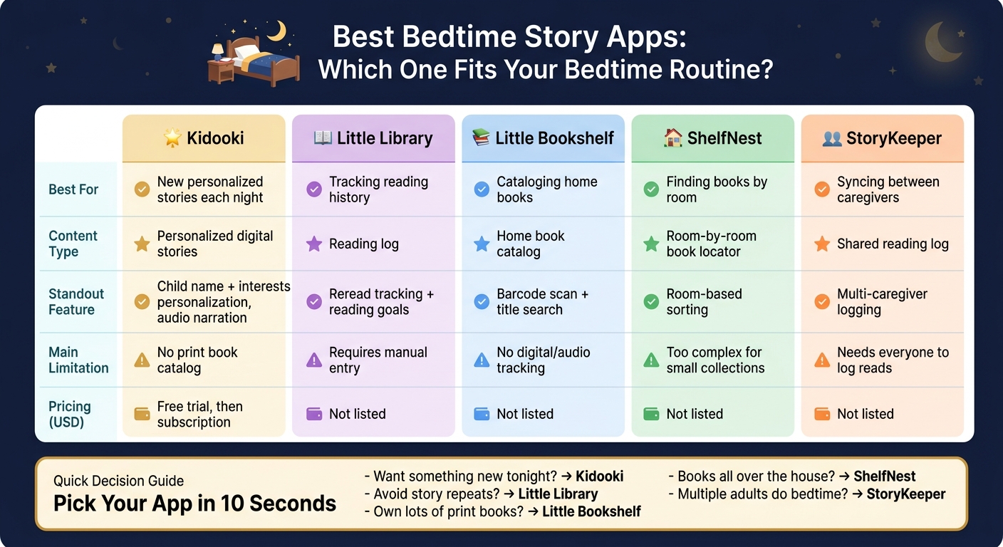 Best Bedtime Story Apps: Side-by-Side Comparison