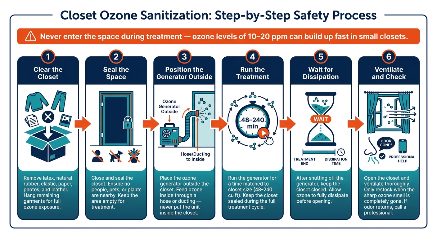 Closet Ozone Sanitization: Step-by-Step Safety Process