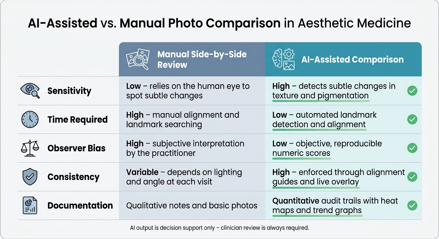 AI-Assisted vs. Manual Photo Comparison in Aesthetic Medicine