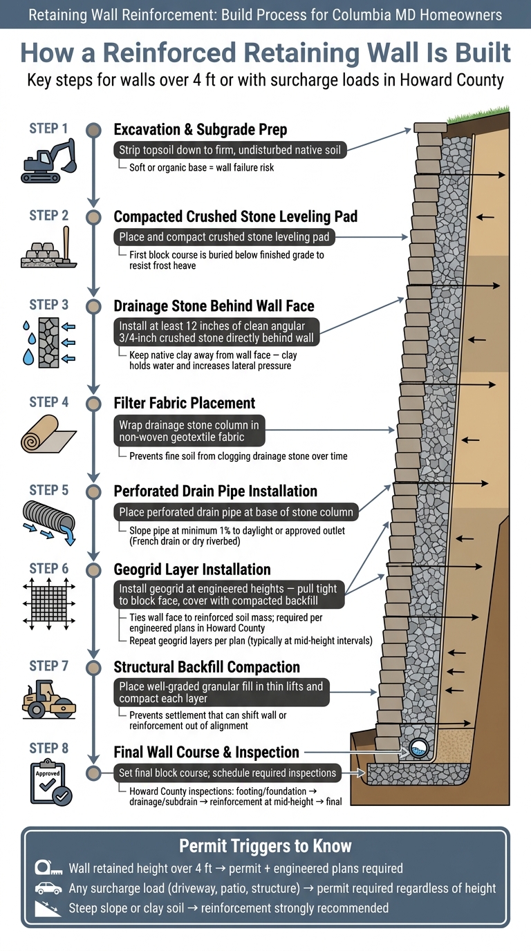Retaining Wall Reinforcement Process: Columbia MD Step-by-Step Guide