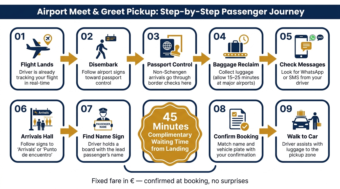 Airport Meet & Greet Pickup: Step-by-Step Passenger Journey