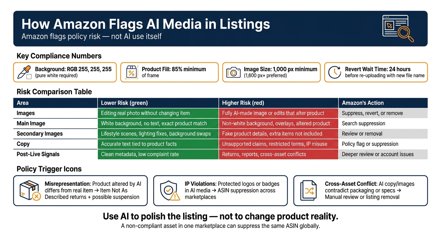 Amazon AI Listing Compliance: Risk Levels & Enforcement Outcomes