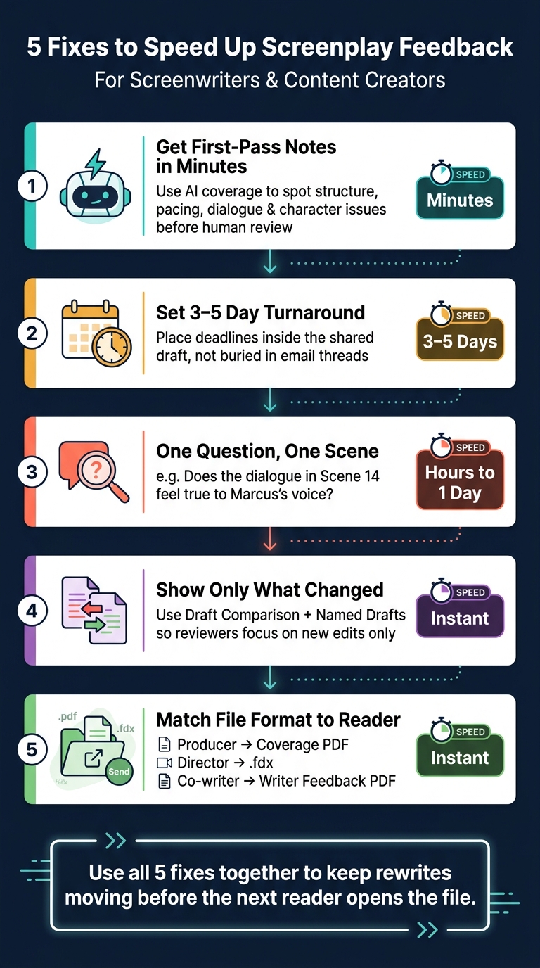 5 Fixes to Speed Up Screenplay Feedback