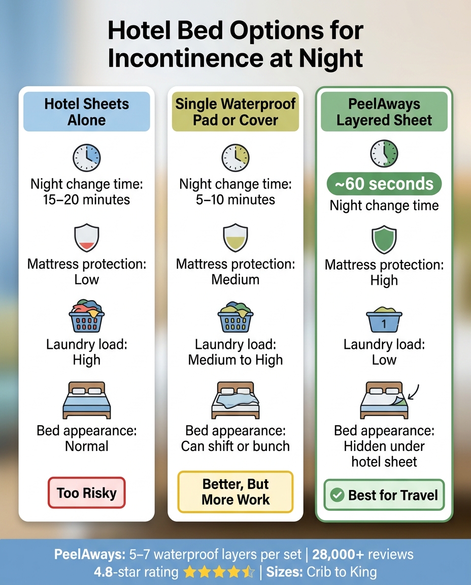 Hotel Bed Options for Incontinence: Time, Protection & Laundry Compared