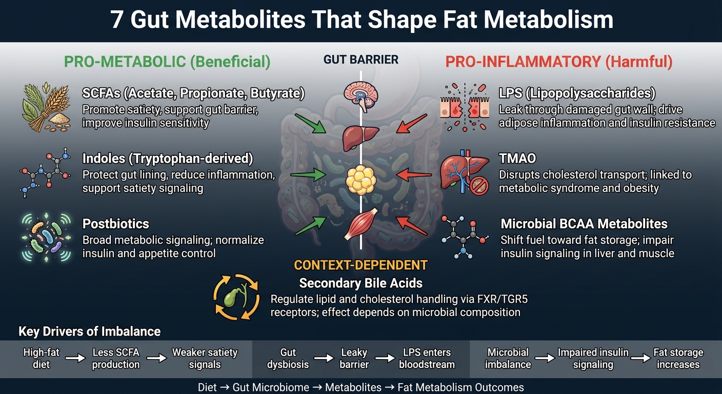 7 Gut Metabolites That Control Fat Metabolism