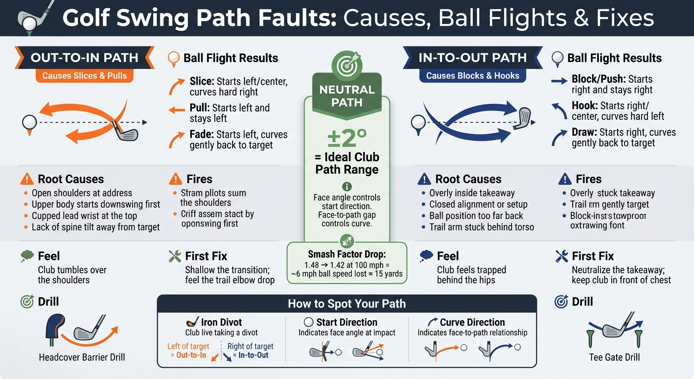 Golf Swing Path Faults: Causes, Ball Flights & Fixes