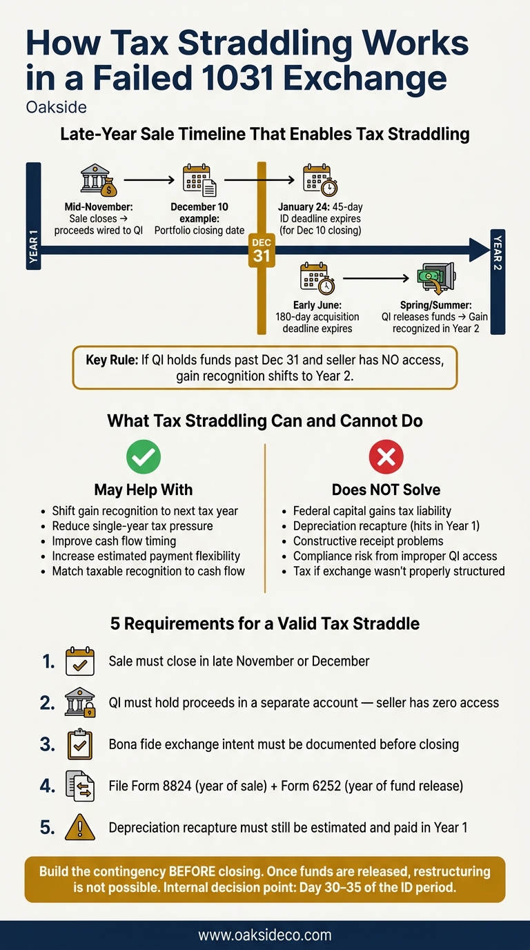 Failed 1031 Exchange Tax Straddling: Timeline & Key Rules