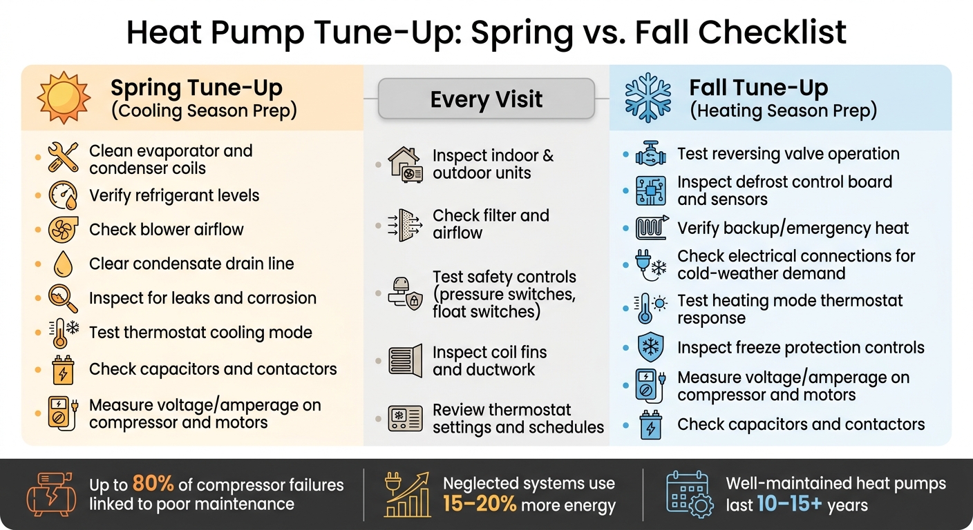 Heat Pump Maintenance: Spring vs. Fall Tune-Up Checklist