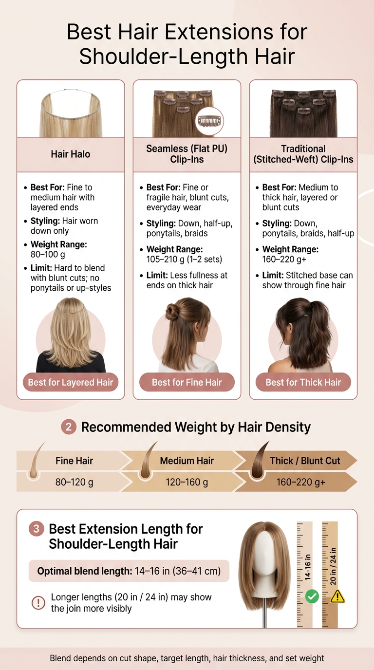 Best Hair Extensions for Shoulder-Length Hair: Quick Comparison Guide