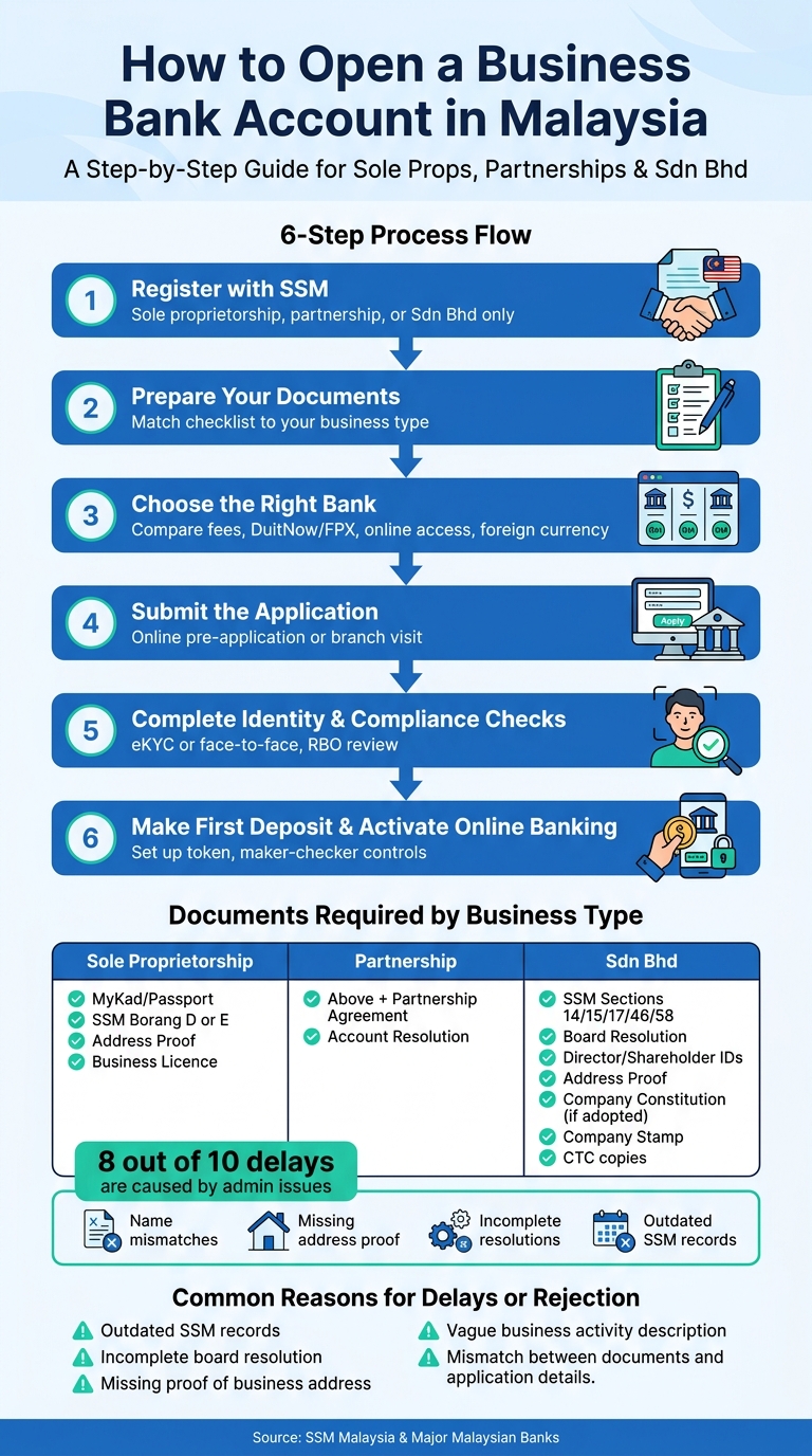 How to Open a Business Bank Account in Malaysia: Step-by-Step Guide