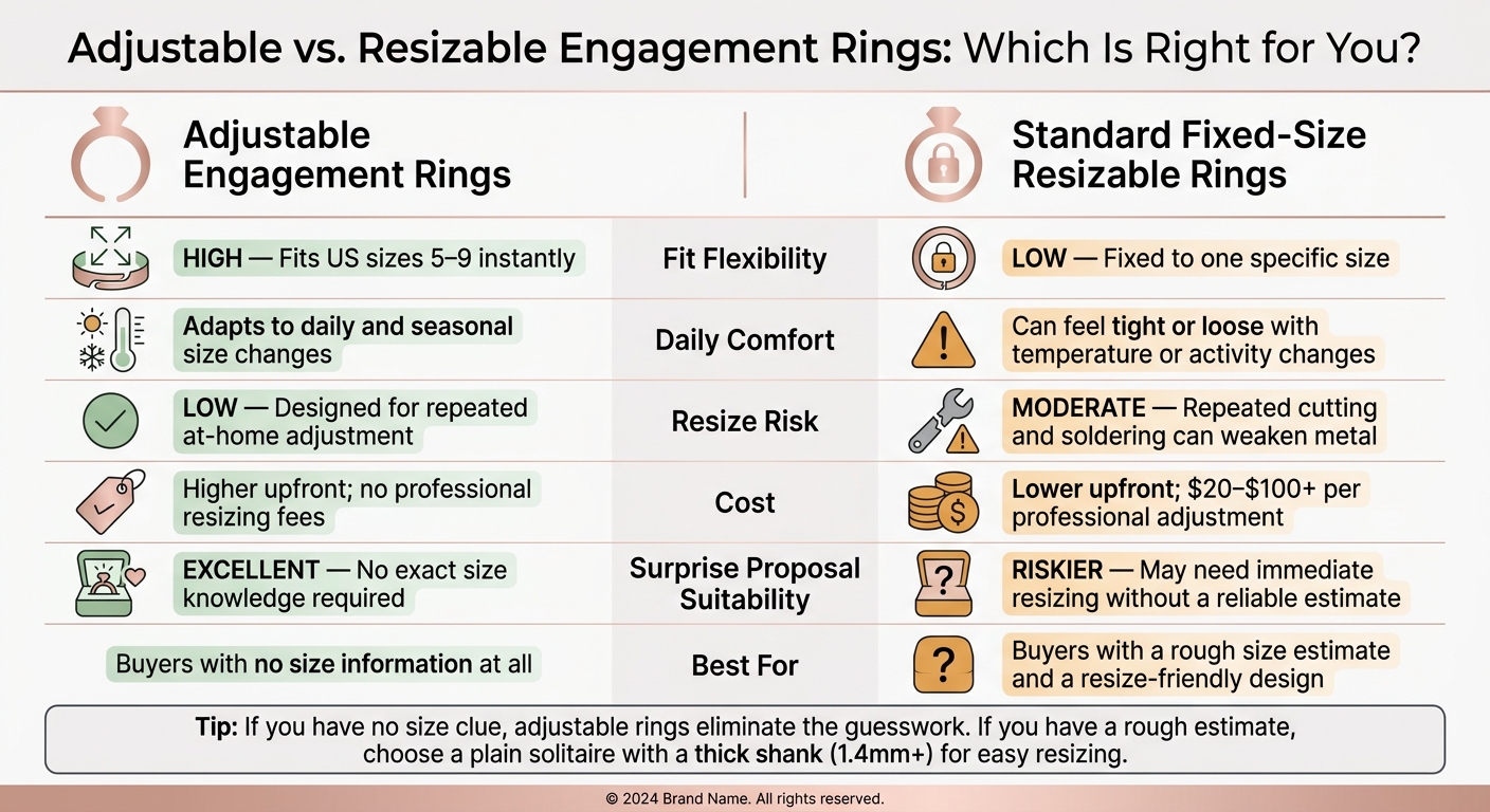 Adjustable vs. Resizable Engagement Rings: Which Is Right for You?