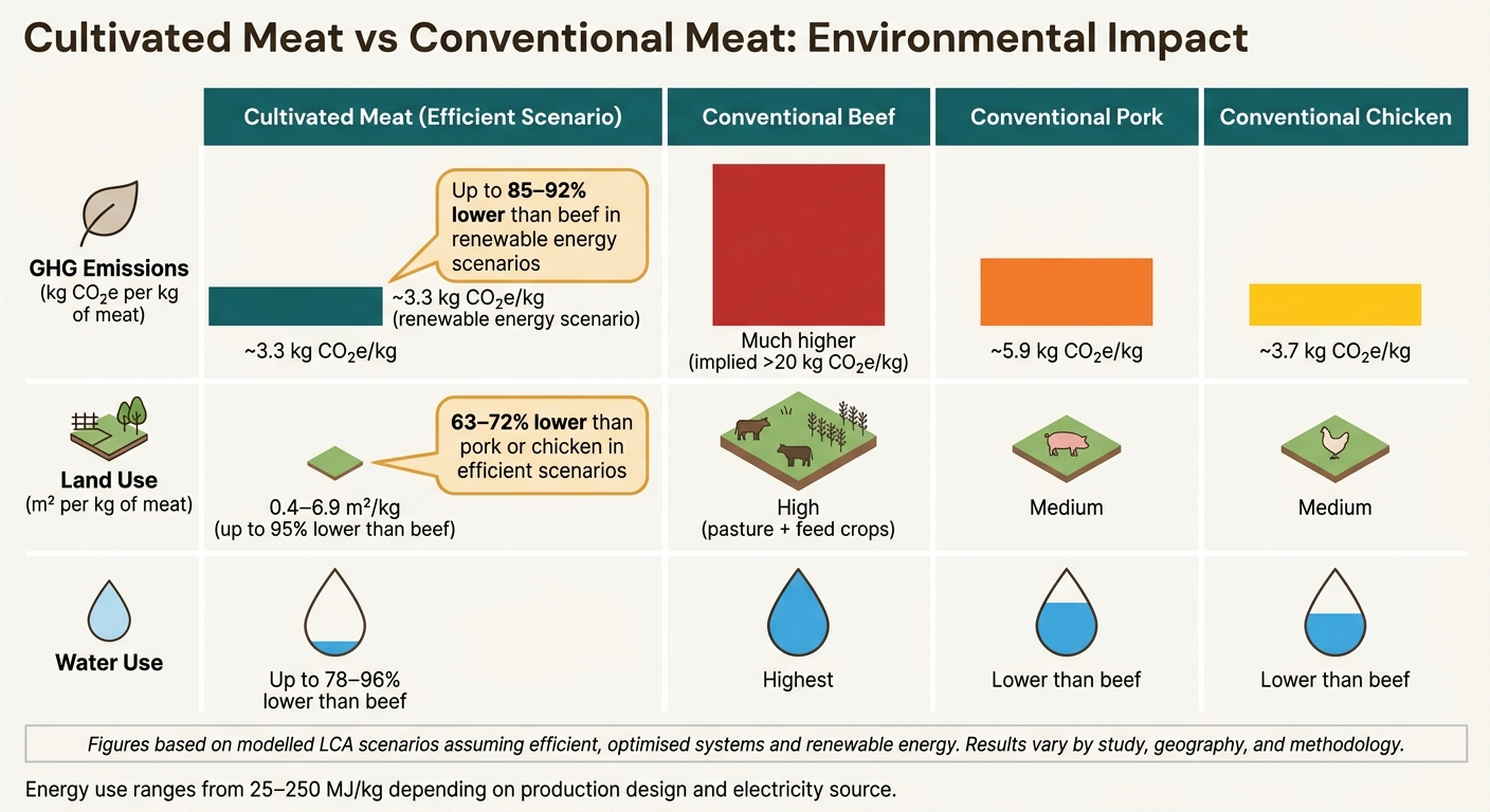 Cultivated Meat vs Conventional Meat: Environmental Impact Comparison