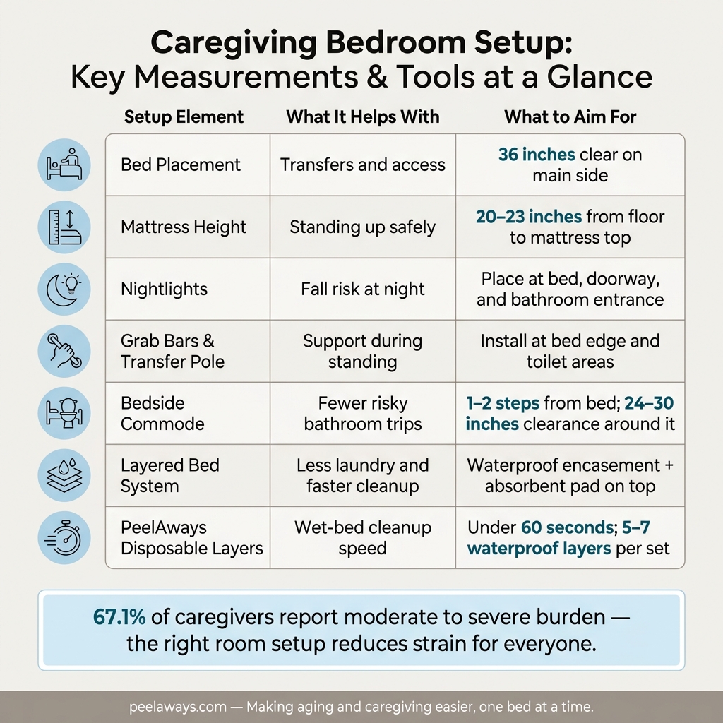 Caregiving Bedroom Setup Checklist: Key Measurements & Tools