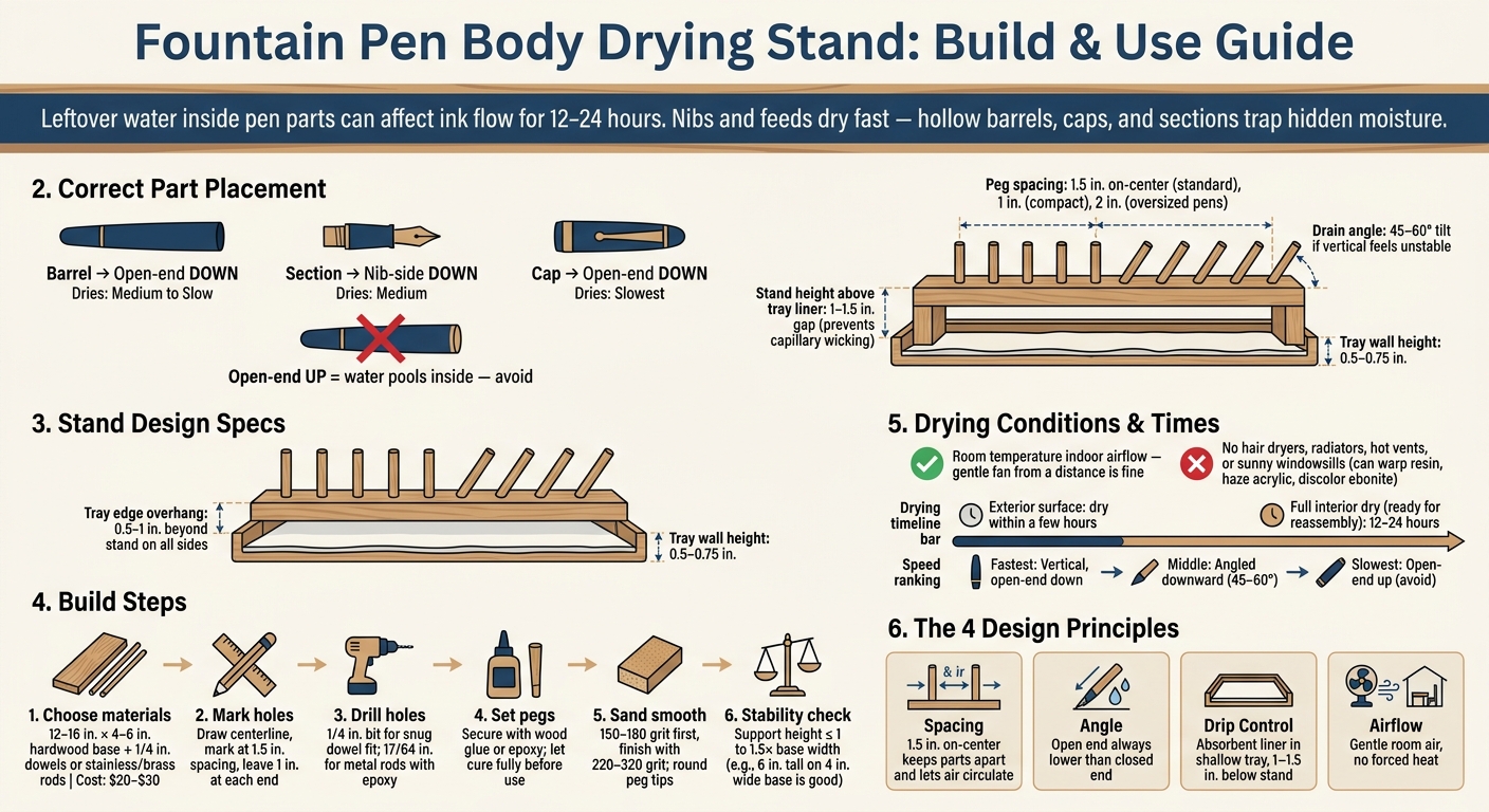 Fountain Pen Body Drying Stand: Build & Use Guide