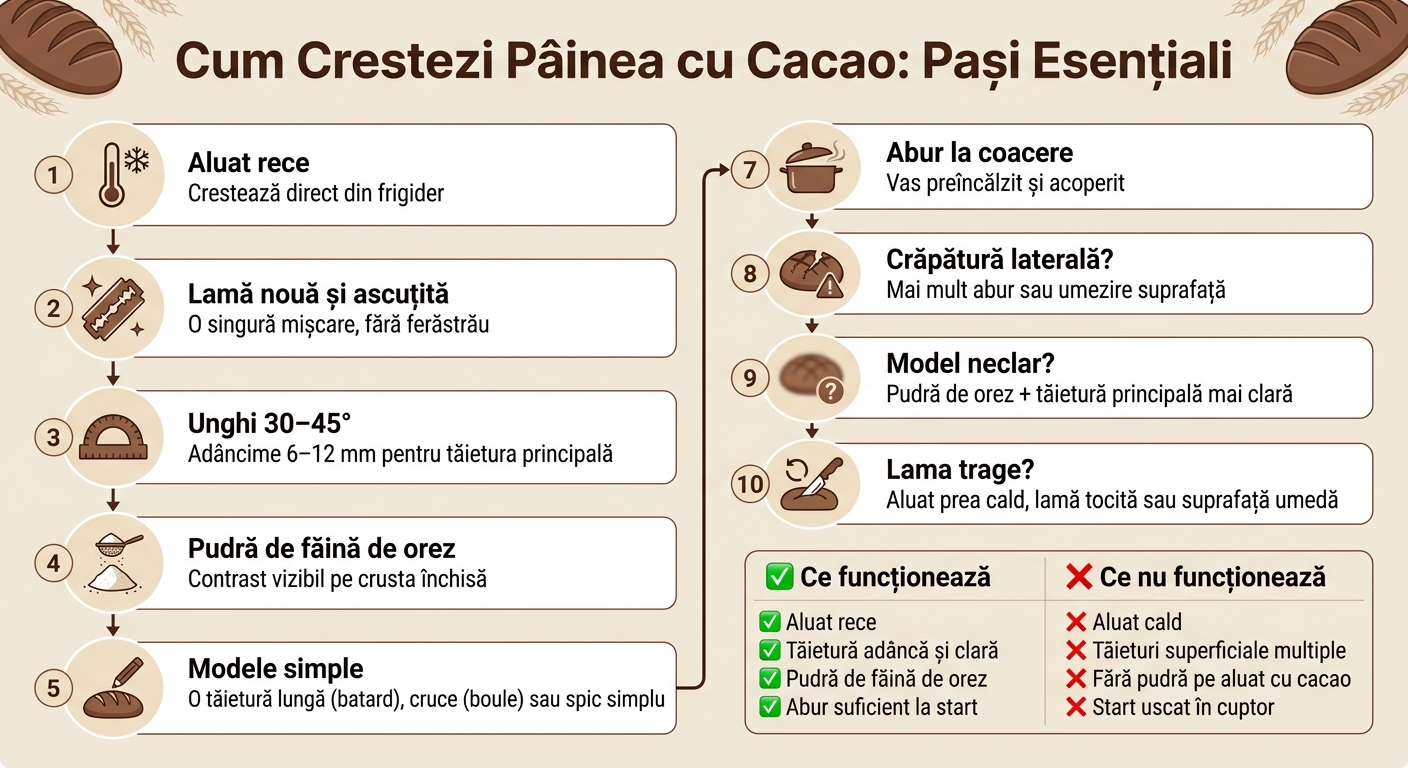 Cum Crestezi Pâinea cu Cacao: Pași Esențiali pentru o Tăietură Perfectă