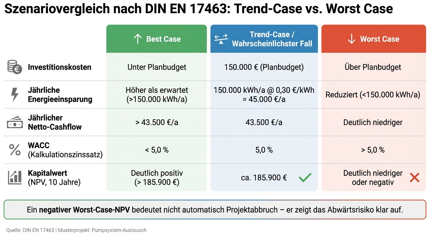 Trend-Case vs. Worst Case: VALERI-Szenariovergleich nach DIN EN 17463