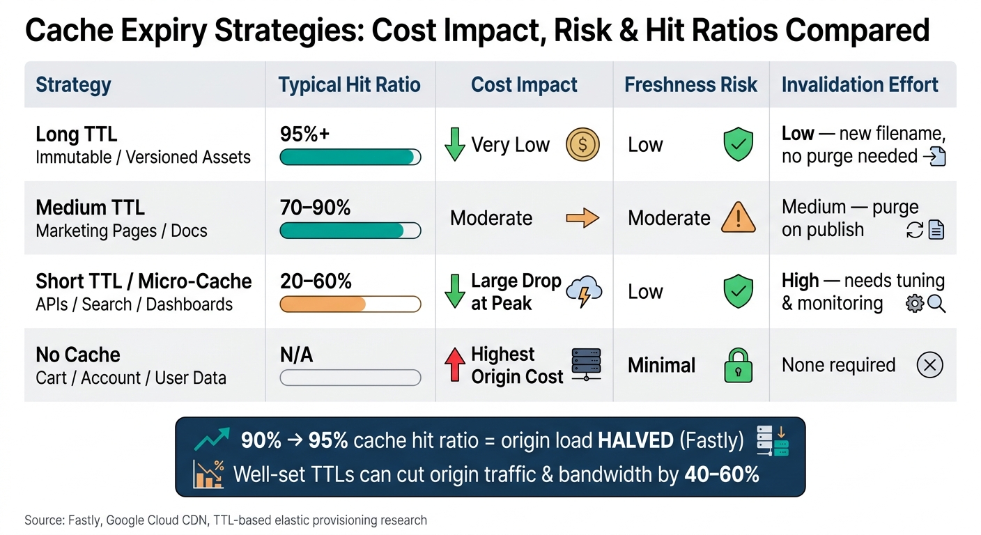 Cache Expiry Strategies: Cost Impact, Risk &amp; Hit Ratios Compared