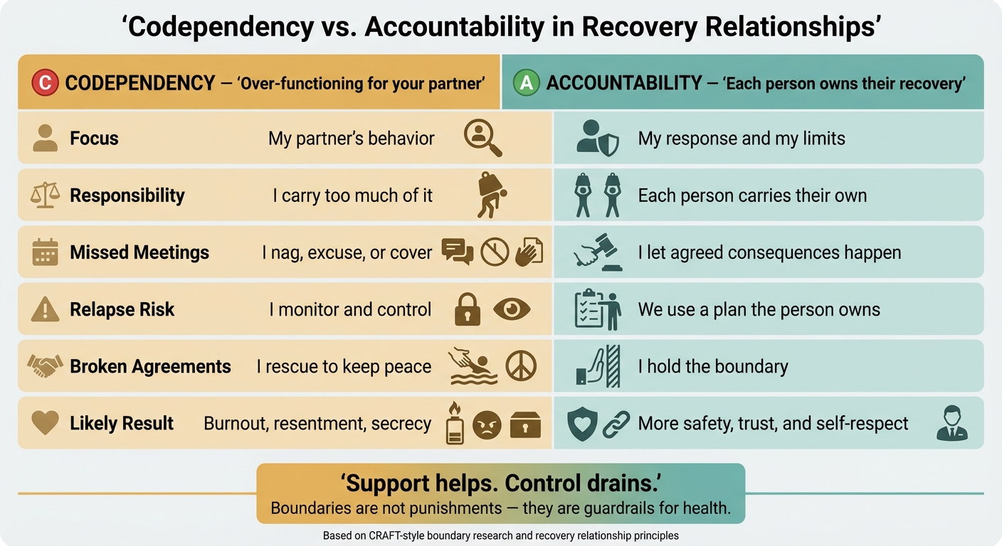 Codependency vs. Accountability in Recovery Relationships