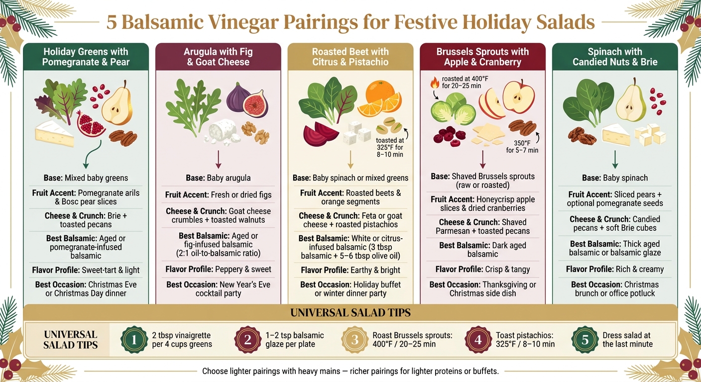 5 Balsamic Vinegar Pairings for Festive Holiday Salads